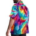 thumbnail image 3 of tie dye43 Men's Short Sleeve Hawaiian Beach Poplin Shirt Casual Printed Button Down Summer Unisex Shirt, 3 of 6
