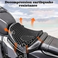 thumbnail image 3 of Cojín de asiento de gel universal para motocicleta Cojín de asiento transpirable con alivio de presión de absorción de impactos 3D, 3 of 9