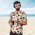thumbnail image 4 of Wukai Rose Flowers Print Men's Short-Sleeved Mesh T-Shirt,Quick-Dry Short Sleeve Workout T-Shirt-XX-Large, 4 of 8