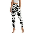 thumbnail image 2 of Renewold Cow Print Musical Notes Womens Yoga Pants with Pockets High Waisted Womens Leggings Fashion Exercise Yoga Leggings Lightweight Activewear Printed Ankle Leggings, L, 2 of 8