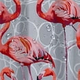 thumbnail image 5 of Orinice  Flamingo Shower Curtains for Bathroom, Elegant Pink Bird Animal Geometric Art Decor Shower Curtain Gray and White , Modern Fabric Bathroom Decor Shower Curtain Set 60x72, 5 of 7