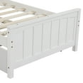 thumbnail image 5 of Veryke Solid Wood Platform Bed Frame with Trundle - Wood Slat Support - White, 5 of 9