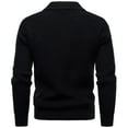 thumbnail image 4 of Mens Knit Sweater Coat Fall Winter Fashion Collar Long Sleeve Button Front Outerwear Casual Warm Yarn Textured Pullover Layering Piece, 4 of 4