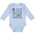 thumbnail image 3 of Inktastic Jane Austen Good Opinion Quote Girls Long Sleeve Baby Bodysuit, 3 of 5
