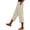 Beige, variant on Aoiroe Women's Linen Capri Pants,Work Pants Women High Waisted Slacks Trousers Wide Leg Pants With Pockets Capri Baggy Wide Leg Trousers Lounge Baggy Palazzo Trousers Beige L