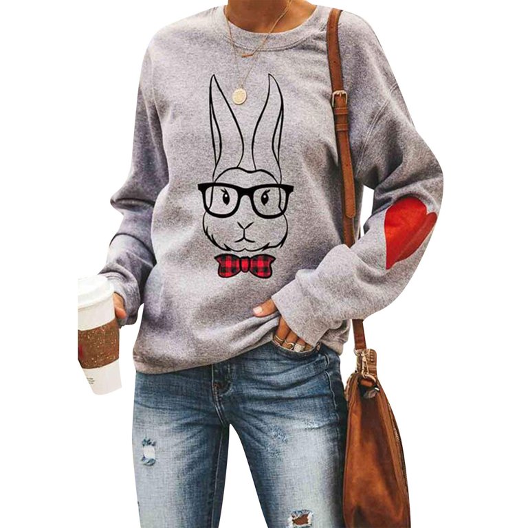 Yellow Rabbit Sweater Bunny With Glasses Sweater