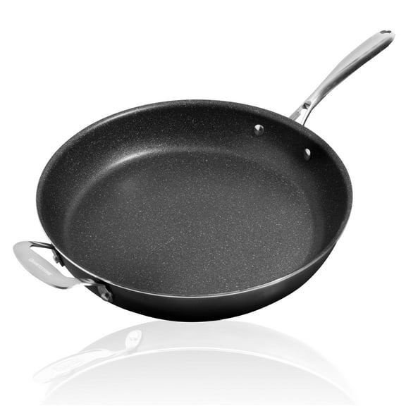 Granitestone 14'' Nonstick Family Fry Pan with Helper Handle, Non Stick Skiller with Stay Cool Handles, Oven & Dishwasher Safe