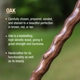 thumbnail image 3 of Brazos Handcrafted Wood Walking Cane, Twisted Oak, Traditional Style Handle, for Men & Women, Brown, 37", 3 of 5