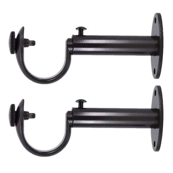 MERIVILLE Set of 2 Oil-Rubbed Bronze Zinc Curtain Drapery Rod Bracket for 1 1/4" Rod, Adjustable