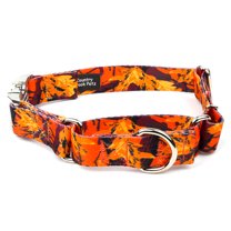 Country Brook Petz® Orange Sunset Camo Martingale Dog Collar with Premium Buckle, Large