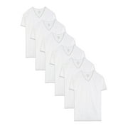 Fruit of the Loom Men's White V-Neck Undershirts, 6 Pack, Sizes S-3XL
