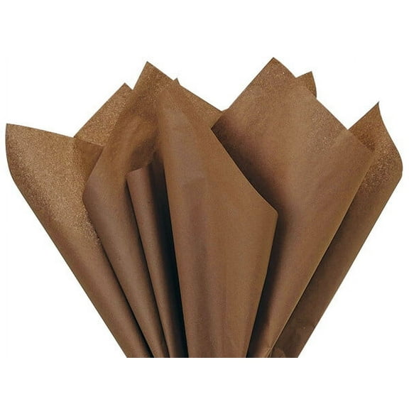 Pack Of 480, Solid Chocolate Tissue Paper 15 X 20" Sheet Half Ream Made From 100% Post Industrial Recycled Fibers Made In USA