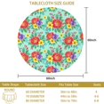 thumbnail image 3 of Pioneer Flower Floral Print Pattern Round Tablecloth 60 X 60 Inch, Wrinkle Resistant Wipeable Table Cloth for Kitchen Dining Picnic Patio Party, 3 of 6