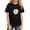 Black, variant on YOUYEDIAN Tops for Girls Summer Short Sleeve Crew Neck Basic T-Shirt Teen Fashion Y2k Blouses (Navy, 11-12 Years)