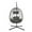 Gray-A, variant on Egg Chair With Stand Indoor Outdoor Swing Chair Patio Wicker Hanging Egg Chair Hanging Basket Chair With Stand For Bedroom Living Room Balcony,Gray-C