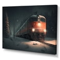thumbnail image 2 of Designart "Train In Snowstorm" Transportation Train Wall Art For Kitchen, 2 of 5