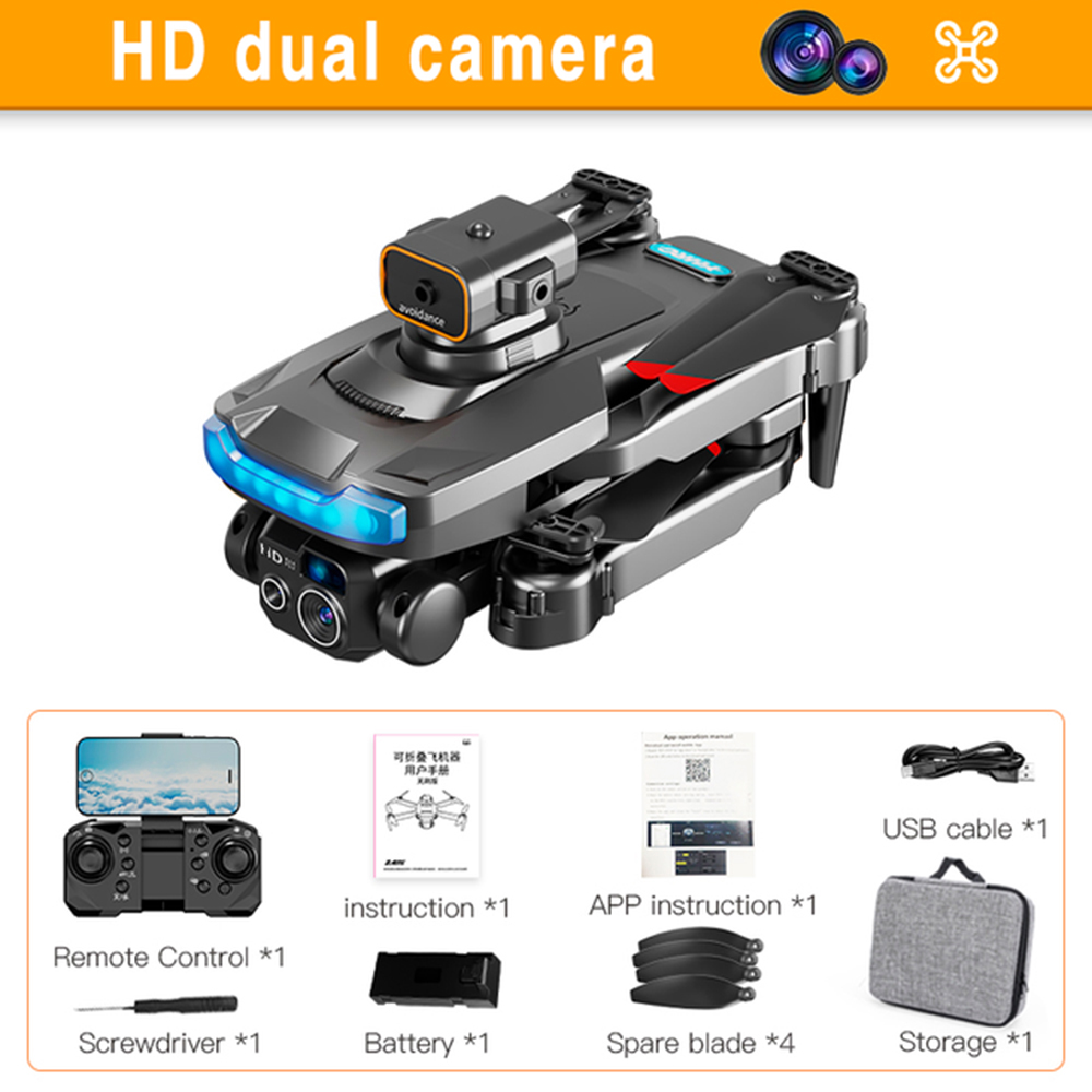 Eccomum Mini Drone with Dual Camera for Adults Kids, 1080P HD FPV Foldable Drone with 90° Adjustable Lens, Obstacle Avoidance, Follow Me, Altitude Hold, Trajectory Flight, RC Quadcopter for Beginners - image 7 of 12