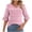 C#Pink, variant on Yuanlook Womens Casual Tops,V Neck Shirts Ruffle Tunics 3/4 Sleeve Blouse with Flower Printed - Pink - XXL