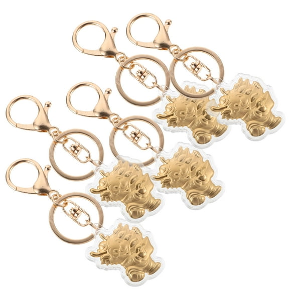 WEUVEB 5Ud Colgantes De Llave Con De Dragón En Metal Dorado Para Decorar Bolsos