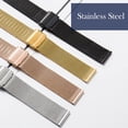 thumbnail image 4 of 14/16/18/20/22mm Universal Milanese Watchband Quick Release Watch Band Mesh Stainless Steel Strap Wrist Belt Bracelet Silver Rose gold 16mm, 4 of 6