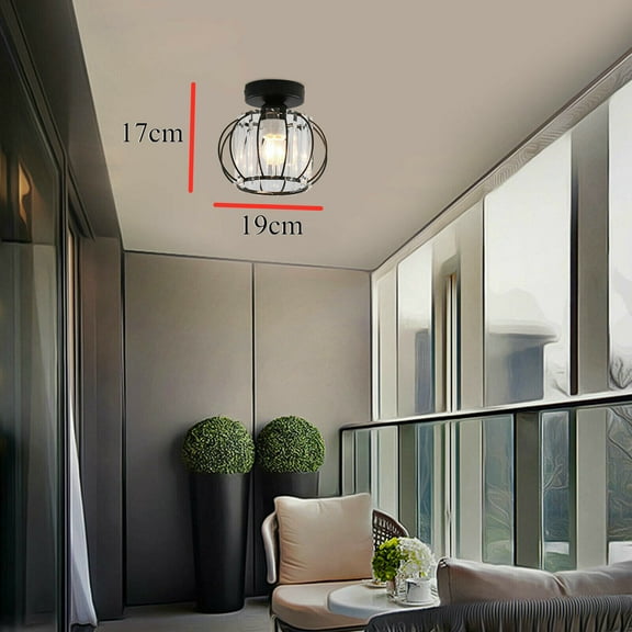 Modern Crystal Chandelier Flush Mount Light Aisle Hallway Ceiling Lamp Fixture