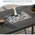 thumbnail image 4 of Grand Patio Outdoor Rectangle Faux Wood Grain Bar Table with Ice Bucket, 36''(H), Black, 4 of 6