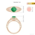 thumbnail image 5 of ANGARA Natural Aeon Vintage Style Solitaire 1.2 ct Emerald Filigree Engagement Ring in 14K Rose Gold for Women (Size-7mm) | May Birthstone, Anniversary, Jewelry Gift for Women | Natural Emerald Ring, 5 of 9