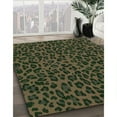 thumbnail image 3 of Ahgly Company Machine Washable Indoor Round Transitional Fern Green Area Rugs, 3' Round, 3 of 7