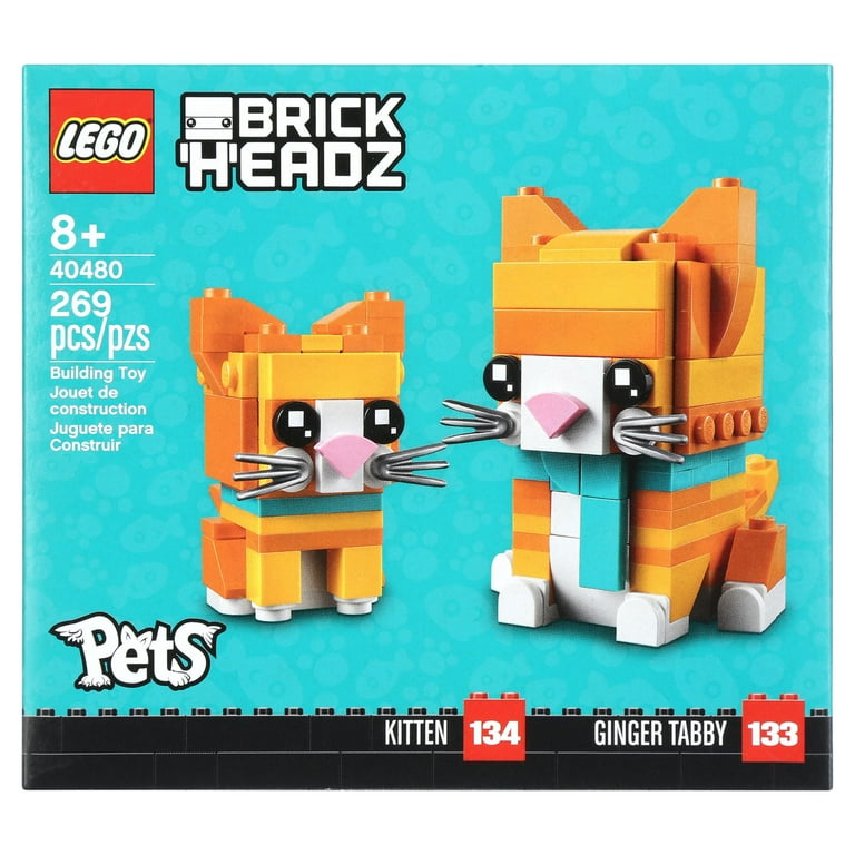 ぬいぐるみ  ginger LEGO BrickHeadz Ginger Tabby 40480, Collectible Construction
