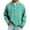 Green, variant on Hvogkswy Long Sleeve Henley Shirts for Men Solid Button Stand Collar Casual Denim Shirt Fashion Vintage Button T-Shirts