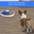 thumbnail image 3 of Automatic Cat Feeders, Auto Dog Feeder, pet Food Dispenser with Programmable Timer , 6-Meal Wet and Dry Food, Batteries Power Supply Blue -, 3 of 4