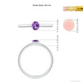 thumbnail image 5 of ANGARA Natural Classic Solitaire Oval Amethyst Promise Ring in 925 Sterling Silver for Women (Size-5x4mm) | February Birthstone, Birthday, Anniversary, Jewelry Gift for Women | Natural Amethyst Ring, 5 of 9