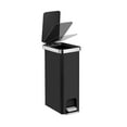 thumbnail image 2 of Hometrends 40 Litre Slim Vertical Kitchen Step Trash Can, Black, 2 of 7