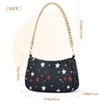 thumbnail image 3 of FORMRS Womens Shoulder Bag with Chain Strap Clutch Purse Cute Tote Handbag, Blue Stars Pattern, 3 of 7