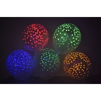 DirectGlow 25ct Clear Latex 11 inch UV Blacklight Reactive Latex Neon Confetti Balloons