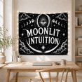 thumbnail image 5 of Moonlit Intuition Celestial Eye and Crescent Moon on Starry Night Sky, Mystical Gothic for Witchy Decor Fans, Occult Wall Art, Halloween Gift, Tapestry Wall Hanging for Bedroom and Living Room, 5 of 7