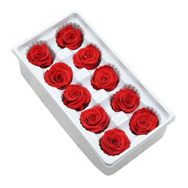 10 Uds. de cabezas de rosas, flor eterna para siempre, cabezas de flores secas, conservadas, flores para mamá, boda de Navidad de abuela