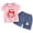 Pink, variant on Faraee Toddler Baby Girl Summer Clothes Short Sleeves T-Shirt Tee Tops Shorts Cute Outfits Set Rabbit Print 2 Piece Clothing Set (2-3T,Light Pink)