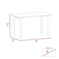 thumbnail image 3 of Cabo Writing Desk, Modern Industrial Design with Spacious Work 47.2" x 25.2" Mahogany, 3 of 7