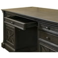 thumbnail image 5 of Martin Furniture 66"W Wood Double Pedestal Executive Desk Dark Brown, 5 of 16