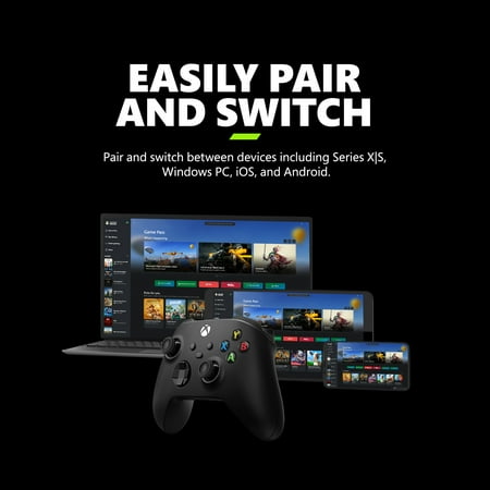 Microsoft - Xbox Wireless Controller for Xbox Series X, Xbox Series S, Xbox One, Windows Devices - Carbon Black
