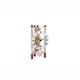 thumbnail image 1 of Reloj Triangular de Mesa Hermle 23023T40721 LAKIN plata/rojo Estilo mantel Alemania, 1 of 1