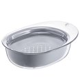 thumbnail image 1 of Billuyoard de cesta de frutas de drenaje rápido de tres capas transparente bandeja de almacenamiento de verduras de plástico desmontable para el Cocina y Comedor Gris Billuyoard HA026378-02, 1 of 1