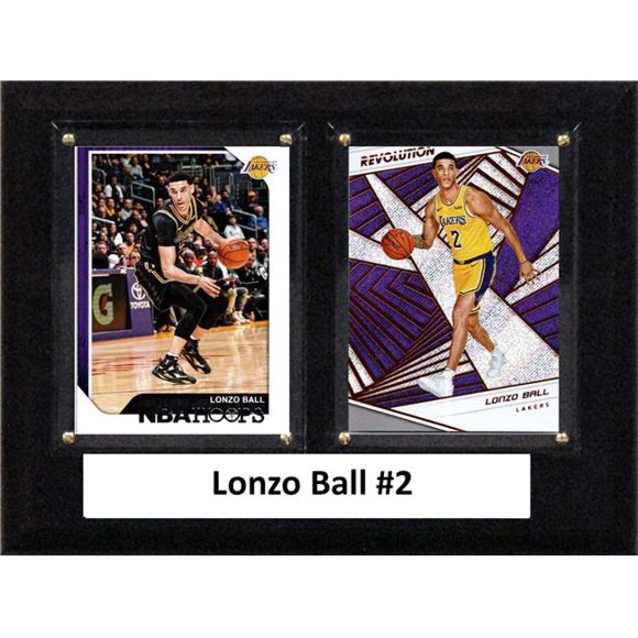 C&I Collectables 68BALL NBA 6 x 8 in. Lonzo Ball Los Angeles Lakers Two Card Plaque