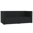 thumbnail image 5 of vidaXL Patio Loveseat with Cushions Black Poly Rattan, 5 of 10