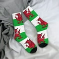 thumbnail image 7 of Women Colorful Crew Socks Welsh Flag Novelty Fun Socks For Mens, 7 of 7