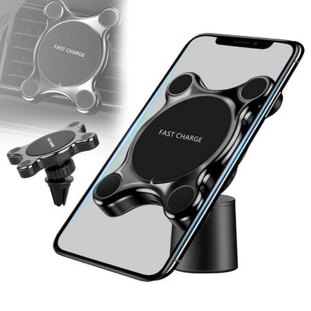 Magnetic QI Wireless Car Charger Mount, EEEKit Mobile Cell Phone Air Vent Dashboard Magnet Car Cradle Charging Holder for iPhone 11 Xs Max X Samsung Galaxy Note 9 S10 S10 Plus and Others Qi (Best Magnetic Iphone Charger)