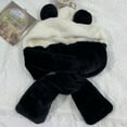 thumbnail image 3 of CSChome Hat Winter Hat - Cartoon Panda Shape Color Matching Thick Plush Warm Full Protection, 3 of 6