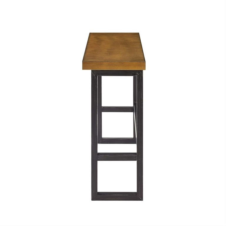 Bar Table オーク Linon Otis Industrial Home Extra Long Console, Steel & Wood Sofa