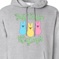 thumbnail image 3 of Inktastic Funny Easter Just Chillin' with My Peeps Adult Hoodie Sweatshirt, 3 of 4